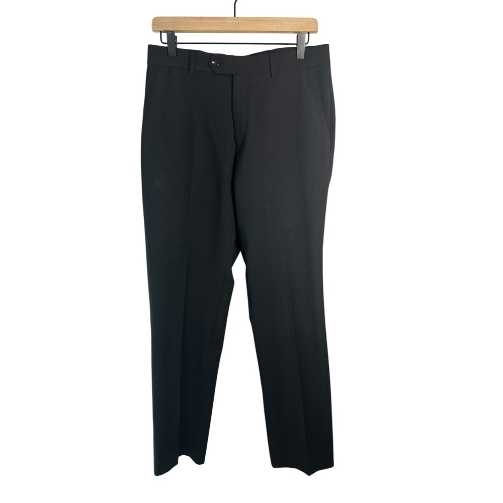 Bar III Slim Fit Black Wool Blend Dress‎ Pants 30x30 S/MCARPC5Z0001